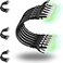 Rapink Patch Cables Cat6 2ft 24 Pack Ethernet Patch Cable 10G Cat 6 Patch Cable for Patch Panel to Switch Flexiable Cat 6 Ethernet Cable with Gold Plated Black