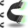 Rapink Patch Cables Cat6 2ft 24 Pack Ethernet Patch Cable 10G Cat 6 Patch Cable for Patch Panel to Switch Flexiable Cat 6 Ethernet Cable with Gold Plated Black