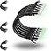 Rapink Patch Cables Cat6 5ft 24 Pack Ethernet Patch Cable 10G Support Cat 6 Patch Cable for Patch Panel to Switch Flexiable Cat 6 Ethernet Cable with Gold Plated Black