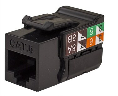 VC VERTICAL CABLE CAT6 RJ45 Keystone Jack VMax Series Black Color 50 pack