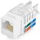 Everest Media Solutions Everest 45 Angled RJ45 Cat6 Keystone Jacks 20Pack in White Slim Profile Female RJ45 Connectors Cat 6 Keystone Jack Compatible with 45 Angled Speed Termination Tool 45Term B0BL3