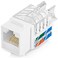 Everest Media Solutions Everest 45 Angled RJ45 Cat6 Keystone Jacks 20Pack in White Slim Profile Female RJ45 Connectors Cat 6 Keystone Jack Compatible with 45 Angled Speed Termination Tool 45Term B0BL3