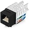 Everest Media Solutions Everest 45 Angled RJ45 Cat6 Keystone Jacks 20Pack in Black Slim Profile Female RJ45 Connectors Cat 6 Keystone Jack Compatible with 45 Angled Speed Termination Tool 45Term B0BL3
