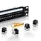 Lysymixs Cat6 Patch Panel 24 Port with Keystone RJ45 Network Panel 19 Inch Punch Down Keystone Ethernet Patch Panel with Back Bar