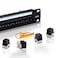 Lysymixs Cat6 Patch Panel 24 Port with Keystone RJ45 Network Panel 19 Inch Punch Down Keystone Ethernet Patch Panel with Back Bar