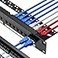 CableGeeker Cat6 Patch Panel 24 Port with Inline Keystone 10G Ethernet Support 1U Network Patch Panel UTP 19Inch with Removable Back Bar Compatible with Cat6 Cat5e Cat5 Rackmount Cabling