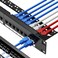 CableGeeker Cat6 Patch Panel 24 Port with Inline Keystone 10G Ethernet Support 1U Network Patch Panel UTP 19Inch with Removable Back Bar Compatible with Cat6 Cat5e Cat5 Rackmount Cabling