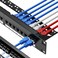 CableGeeker Cat6 Patch Panel 24 Port with Inline Keystone 10G Ethernet Support 1U Network Patch Panel UTP 19Inch with Removable Back Bar Compatible with Cat6 Cat5e Cat5 Rackmount Cabling