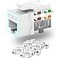 Lysymixs Keystone Jack Cat6 Slim 25 Pack Cat6 Keystone Jacks 90 Degree RJ45 Keystone Jack Punch Down White Compatiable for HighDensity Network WallPlate or Patch Panels
