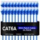Rapink Patch Cables Cat6a 05ft 24 Pack Slim Cat6a Ethernet Patch Cable 10G Support Snagless Cat 6 Patch Cable for Patch Panel to Switch Flexiable Cat 6a Ethernet Cable with Gold Plated
