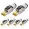 Cable Matters 6Pack Tool Free Shielded RJ45 Cat 8 Cat8 Field Termination Plug Cat 8 Connector Cat8 Plug