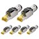 Cable Matters 6Pack Tool Free Shielded RJ45 Cat 8 Cat8 Field Termination Plug Cat 8 Connector Cat8 Plug
