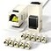 AMPCOM CAT7 Inline Coupler RJ45 STP Keystone Jack Shielded Female to Female Feedthrough Ethernet Module 12 Pack