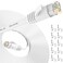 Folishine Ethernet Cable 25 ft Cat 6eCat6 Ethernet Cable High Speed with Network Patch Cords LAN Cable Clips with Rj45 Connector for Router Modem Faster Than Cat 5eCat 5White