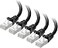 Cable Matters 10Gbps 5Pack Snagless Shielded Cat 6A Ethernet Cable 5ft Cat 6A Cable Cat6A Cord Ethernet Cord Black