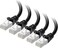 Cable Matters 10Gbps 5Pack Snagless Shielded Cat 6A Ethernet Cable 5ft Cat 6A Cable Cat6A Cord Ethernet Cord Black