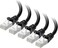 Cable Matters 10Gbps 5Pack Snagless Shielded Cat 6A Ethernet Cable 5ft Cat 6A Cable Cat6A Cord Ethernet Cord Black