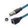 BOUUNCIY 656ft M12 8 Pin to RJ45 Industrial Ethernet Cable M12 8 Pin X Code Male to RJ45 Female Connector Cable High Flex Cat6 Shielded Field Wireable Cable Assembly for Automation Application 2Meter