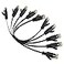Elecan Cat 6 Flat Ethernet Cable 06 Ft5 Pack High Speed Slim Short Patch Cables Internet Cables 30 AWG Pure Copper 10Gbps 500MHzThin Flexible for POE Cat6 Cat 5e Cat 5 Network Cable CordBlack