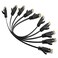 Elecan Cat 6 Flat Ethernet Cable 06 Ft5 Pack High Speed Slim Short Patch Cables Internet Cables 30 AWG Pure Copper 10Gbps 500MHzThin Flexible for POE Cat6 Cat 5e Cat 5 Network Cable CordBlack