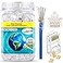 PETECHTOOL RJ45 23AWG Cat6a Cat6 Connector Gold Plated 8P8C Pass Through Ends UTP Network Plug for Unshielded Twisted Pair Solid Wire Standard Cables Transparent Passthrough Ethernet Connector 100Pack