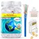 PETECHTOOL RJ45 23AWG Cat6a Cat6 Connector Gold Plated 8P8C Pass Through Ends UTP Network Plug for Unshielded Twisted Pair Solid Wire Standard Cables Transparent Passthrough Ethernet Connector 100Pack