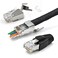 XANHAM 30 Pack Cat7 Cat6A Pass Through Shielded RJ45 Connector Modular Network 50 GoldPlated Plug for Cat 6 Cat 6A Cat 7 and Cat 8 with Strain Relief Boots