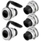 PENGLIN 5PCS RJ45 CAT6 Panel Mount Connector CAT6 Ethernet LAN Pass Through Coupler Female to Female Network Bulkhead Socket