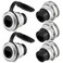 PENGLIN 5PCS RJ45 CAT6 Panel Mount Connector CAT6 Ethernet LAN Pass Through Coupler Female to Female Network Bulkhead Socket