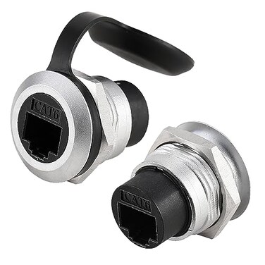 PENGLIN 2PCS RJ45 CAT6 Panel Mount Connector CAT6 Ethernet LAN Pass Through Coupler Female to Female Network Bulkhead Socket