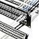 Rapink Patch Panel 48 Port Cat6A with Inline Keystone 10G Support Coupler Patch Panel STP Shielded 19Inch with Removable Back Bar 1U Network Panel for Cat7 Cat6 Cat6A Cat5e