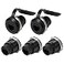 ANMBEST 5PCS RJ45 Panel Mount Connector Cat6 8P8C Ethernet LAN Pass Through Cable Coupler Female to Female Extension Adapter with WaterproofDust Cap