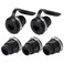 ANMBEST 5PCS RJ45 Panel Mount Connector Cat6 8P8C Ethernet LAN Pass Through Cable Coupler Female to Female Extension Adapter with WaterproofDust Cap
