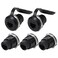 ANMBEST 5PCS RJ45 Panel Mount Connector Cat6 8P8C Ethernet LAN Pass Through Cable Coupler Female to Female Extension Adapter with WaterproofDust Cap