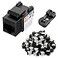 iwillink 10Gbps Cat6 Keystone Jack and PunchDown Stand 50Pack RJ45 Ethernet Keystone Jacks 90Degree UTP Modular Punch Down Keystone Jack Adapter Black