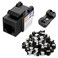 iwillink 10Gbps Cat6 Keystone Jack and PunchDown Stand 50Pack RJ45 Ethernet Keystone Jacks 90Degree UTP Modular Punch Down Keystone Jack Adapter Black