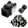 iwillink 10Gbps Cat6 Keystone Jack and PunchDown Stand 50Pack RJ45 Ethernet Keystone Jacks 90Degree UTP Modular Punch Down Keystone Jack Adapter Black