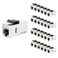 iwillink 10Gbps CAT7 Coupler RJ45 Keystone Shielded Coupler 25Pack Ethernet Coupler Female to Female Keystone Jack STP Keystone Insert for Cat7Cat6acat6cat5e Cable