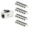 iwillink 10Gbps CAT7 Coupler RJ45 Keystone Shielded Coupler 25Pack Ethernet Coupler Female to Female Keystone Jack STP Keystone Insert for Cat7Cat6acat6cat5e Cable
