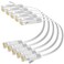 Elecan Cat 6 Flat Ethernet Cable 06 Ft5 Pack High Speed Slim Short Patch Cables Internet Cables 30 AWG Pure Copper 10Gbps 500MHzThin Flexible for POE Cat6 Cat 5e Cat 5 Network Cable CordWhite