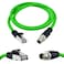 Lonlonty M12 XCoded 8 Pin to RJ45 Cable Cat6A Industrial Ethernet Shielded Cable for Cognex and Automation Application SFTP 24AWG 1M