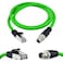 Lonlonty M12 XCoded 8 Pin to RJ45 Cable Cat6A Industrial Ethernet Shielded Cable for Cognex and Automation Application SFTP 24AWG 1M