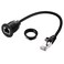 QIANRENON Cat6 Flush Mount Network Short Cable Adapter RJ45 8P8C Male to Female Threaded Fixed Connector Ethernet Socket for LAN Switcher Router 30cm118in