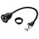 QIANRENON Cat6 Flush Mount Network Short Cable Adapter RJ45 8P8C Male to Female Threaded Fixed Connector Ethernet Socket for LAN Switcher Router 30cm118in