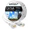 Sokqovt Cat6a Ethernet Cable Slim 60ft OutdoorIndoor 28AWG Pure Copper Cat6 Internet Cable for Waterproof Direct Burial Flexible Cat6 Ethernet Cable 10G 550MHZ Cat 6 Network cable for Indoor White