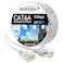 Sokqovt Cat6a Ethernet Cable Slim 60ft OutdoorIndoor 28AWG Pure Copper Cat6 Internet Cable for Waterproof Direct Burial Flexible Cat6 Ethernet Cable 10G 550MHZ Cat 6 Network cable for Indoor White