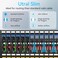 Sokqovt Cat6a Patch Cables Slim 6ft 24 Pack Flexible Ethernet Cable 10G 550MHZ 28AWG Pure Copper Cat6 for Network Cabinet Black