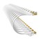 10Gsupxsel Cat6a Patch Cables 1ft 24 Pack Slim Cat6 Ethernet Patch Cable Pure Copper Flexible Cat 6 Patch Cable 550MHZ 10G SpaceSaving Cat 6A Network Cables for Patch Panel White