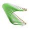 10Gsupxsel Cat6a Patch Cables 1ft 24 Pack Slim Cat6 Ethernet Patch Cable Pure Copper Flexible Cat 6 Patch Cable 550MHZ 10G SpaceSaving Cat 6A Network Cables for Patch Panel Green