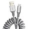 Ventev USB A to USB C HighSpeed Helix Travel Cable for iPhone 1517 Samsung Pixel Android Phones and More Devices Heather Gray